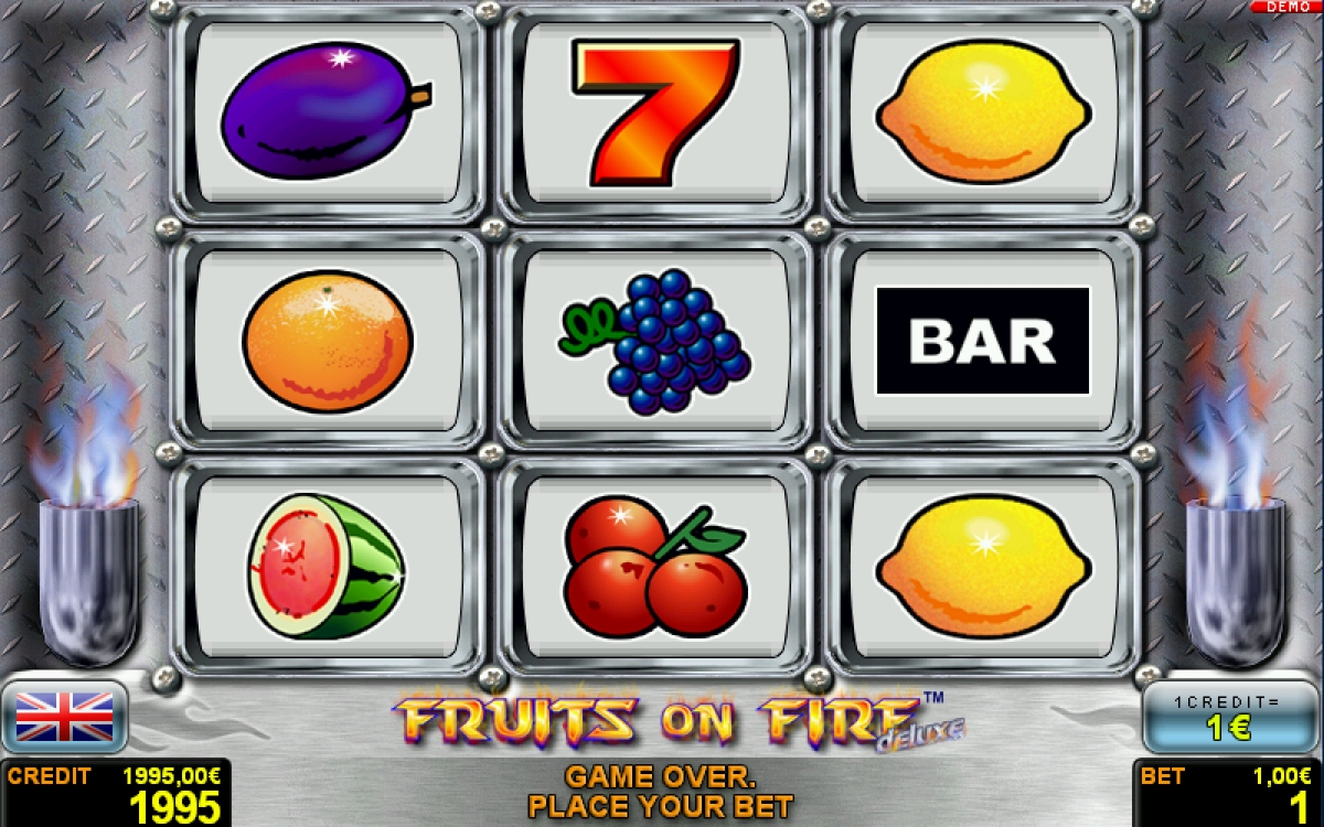 Игровой автомат «Fruits on Fire Deluxe» для клиентов казино Goldfishka